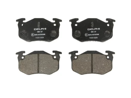 Комплект гальмівних колодок задн, CITROEN SAXO, XSARA, ZX PEUGEOT 106 II, 205 I, 205 II, 206, 306, 309, 309 I, 309 II RENAULT 11, 19 I, 19 I CHAMADE, 19 II, 19 II CHAMADE, 9 1.1-2.0D 04.84- Delphi LP0699