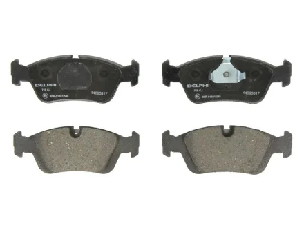 Комплект гальмівних колодок передн, BMW 3 (E36), 3 (E46), Z3 (E36), Z4 (E85) 1.6-3.0 09.90-02.09 Delphi LP0710