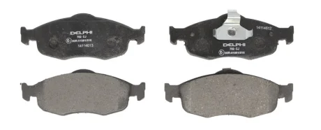 Комплект гальмівних колодок передн, FORD COUGAR, MONDEO I, MONDEO II, SCORPIO I, SCORPIO II 1.6-2.9 04.85-12.01 Delphi LP0782
