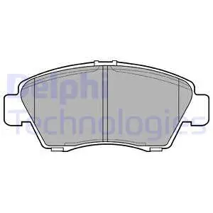 Комплект гальмівних колодок передн, ACURA RSX HONDA CIVIC V, CIVIC VI, CIVIC VII, CIVIC VIII, CRX III, INTEGRA, JAZZ III 1.3H-2.0 10.91-06.14 Delphi LP0809 (фото 1)