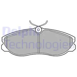 Комплект гальмівних колодок передн, FORD MAVERICK NISSAN SERENA, TERRANO II, VANETTE CARGO 1.6-3.3 06.91-09.07 Delphi LP0847 (фото 1)