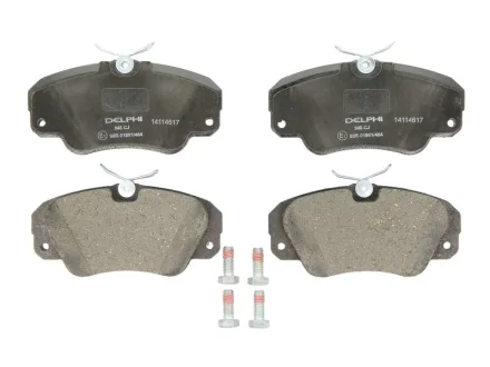 Комплект гальмівних колодок передн, OPEL OMEGA A, OMEGA B, SENATOR B 2.0-3.6 03.87-07.03 Delphi LP0848