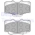 Комплект гальмівних колодок передн, BMW 7 (E38) TOYOTA 4 RUNNER II, 4 RUNNER III, FORTUNER, HILUX IV, HILUX V, HILUX VI, HILUX VII, LAND CRUISER, LAND CRUISER 80, LAND CRUISER 90 2.2-4.5 08.80- Delphi LP0854 (фото 1)