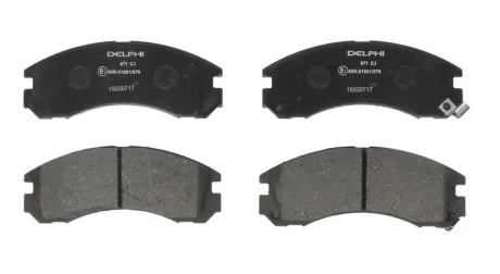 Комплект гальмівних колодок передн, CITROEN C-CROSSER, C-CROSSER ENTERPRISE MITSUBISHI 3000 GT, DELICA / SPACE GEAR, ECLIPSE I, ECLIPSE II, ECLIPSE III, GALANT VI, GALANT VII 2.0-3.5 04.87- Delphi LP0871