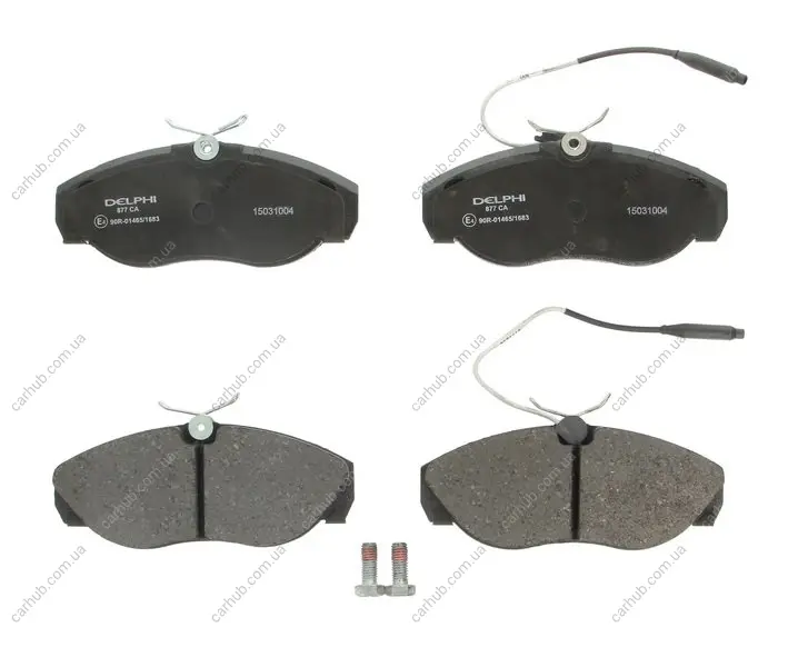 Комплект гальмівних колодок передн, CITROEN JUMPER I, JUMPER II FIAT DUCATO PEUGEOT BOXER 1.9D-2.8D 03.89-06.06 Delphi LP0877 (фото 1)