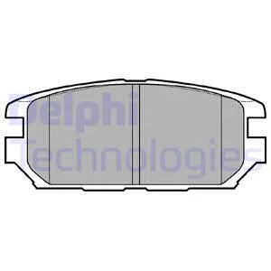 Комплект гальмівних колодок задн, DODGE STEALTH MITSUBISHI CARISMA, ECLIPSE IV, GALANT VII, GRANDIS, LANCER IV, LANCER V, LANCER VI, LANCER VII, SIGMA, SPACE 2.0-3.8 09.90-12.08 Delphi LP0921