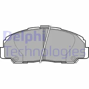 Комплект гальмівних колодок передн, DAIHATSU FEROZA, ROCKY, RUGGER 1.6/2.0/2.8D 04.84-12.99 Delphi LP0944 (фото 1)