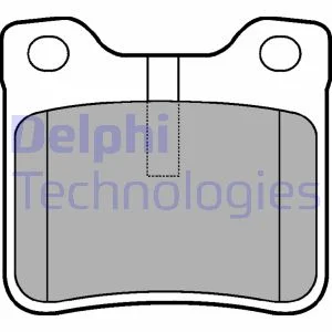 Комплект гальмівних колодок задн, PEUGEOT 406, 607 1.6-3.0 11.95-07.11 Delphi LP0991