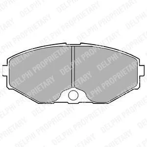 Комплект гальмівних колодок передн, INFINITI J30, Q45 I NISSAN CEDRIC, CEFIRO III, MAXIMA / MAXIMA QX IV, MAXIMA / MAXIMA QX V, MAXIMA III, PRAIRIE LIBERTY 2.0/3.0/4.5 10.88-11.03 Delphi LP1058