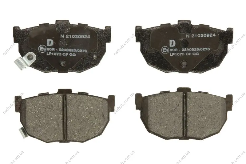 Комплект гальмівних колодок задн, HYUNDAI COUPE I, COUPE II, ELANTRA III, LANTRA I, LANTRA II, TIBURON KIA CERATO I, CERATO II, CERATO KOUP II NISSAN 280ZX,ZXT, BLUEBIRD 1.5-3.0 10.78- Delphi LP1073 (фото 1)