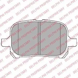 Комплект гальмівних колодок передн, LEXUS ES, RX TOYOTA CAMRY, GAIA, HARRIER, NADIA, PREVIA II, SOLARA 2.0-3.0 08.96-01.06 Delphi LP1144 (фото 1)