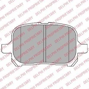 Комплект гальмівних колодок передн, LEXUS ES, RX TOYOTA CAMRY, GAIA, HARRIER, NADIA, PREVIA II, SOLARA 2.0-3.0 08.96-01.06 Delphi LP1144