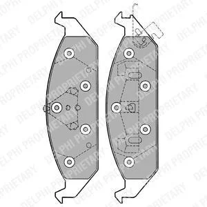 Комплект гальмівних колодок задн/передн, CHRYSLER CIRRUS, SEBRING, STRATUS DODGE AVENGER, STRATUS 2.0/2.4/2.5 05.94-04.01 Delphi LP1161