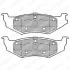 Комплект гальмівних колодок задн, CHRYSLER 300M, CIRRUS, CONCORDE, LE BARON, LHS, NEON, NEON II, PT CRUISER, SARATOGA, SEBRING, STRATUS, VISION, VOYAGER III DODGE AVENGER 1.6-3.8 09.86- Delphi LP1162 (фото 1)