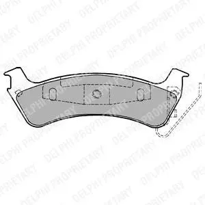 Комплект гальмівних колодок задн, JEEP CHEROKEE, GRAND CHEROKEE I 2.5D-5.9 01.88-09.01 Delphi LP1183 (фото 1)