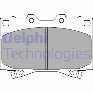 Комплект гальмівних колодок передн, LEXUS LX TOYOTA LAND CRUISER, LAND CRUISER 100, SEQUOIA, TUNDRA 3.4/4.2D/4.7 01.90- Delphi LP1308