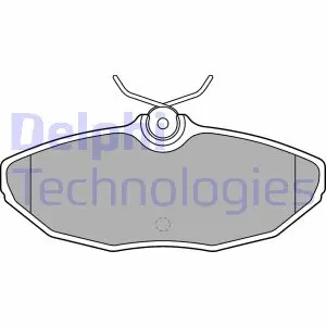 Комплект гальмівних колодок задн, DODGE VIPER JAGUAR S-TYPE II, XJ, X-TYPE I 2.2D-8.0 10.97-12.09 Delphi LP1505 (фото 1)