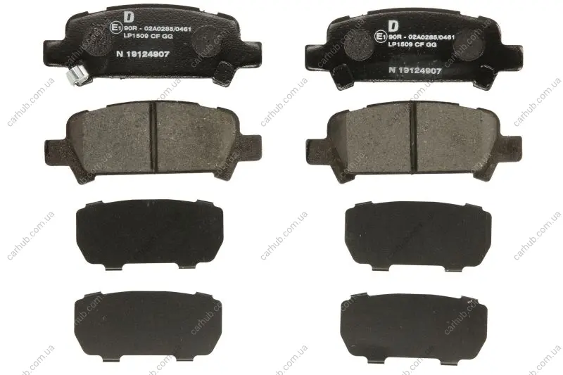 Комплект гальмівних колодок задн, SUBARU FORESTER, IMPREZA, LEGACY III, LEGACY IV, LEGACY V, OUTBACK 1.5-3.0 03.94-12.14 Delphi LP1509 (фото 1)