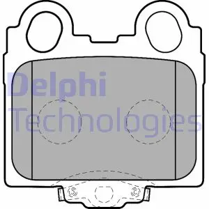 Комплект гальмівних колодок задн, LEXUS GS, IS I, IS SPORTCROSS, SC TOYOTA ALTEZZA, ALTEZZA GITA, ARISTO, BREVIS, MARK II, MARK II IX, PROGRES, VEROSSA 2.0-4.3 08.97-07.10 Delphi LP1510 (фото 1)
