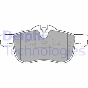 Комплект гальмівних колодок передн, MG MG 6, ZT, ZT- T ROVER 75, 75 I 1.8-4.6 02.99- Delphi LP1521 (фото 1)