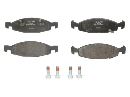 Комплект гальмівних колодок передн, JEEP CHEROKEE, GRAND CHEROKEE I, GRAND CHEROKEE II 2.7D-4.7 10.90-09.05 Delphi LP1557