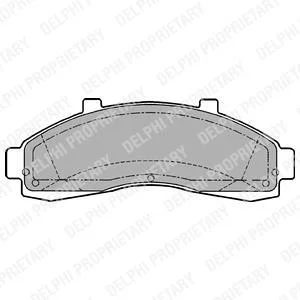 Комплект гальмівних колодок передн, FORD F-250 FORD USA BRONCO II, E, EXPLORER, F-250, F-250 SUPER DUTY, F-350, RANGER MAZDA B-SERIE 2.3-7.5 09.85- Delphi LP1625