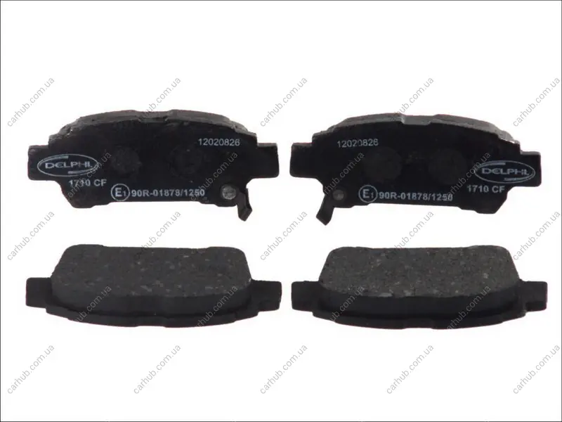Комплект гальмівних колодок задн, TOYOTA ALPHARD I, AVENSIS VERSO, ISIS, NOAH/VOXY, PREVIA II, SIENNA, YARIS 1.4D-3.5 02.00-08.14 Delphi LP1710 (фото 1)