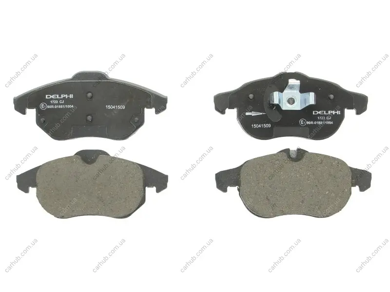 Комплект гальмівних колодок передн, CADILLAC BLS CHEVROLET VECTRA FIAT CROMA OPEL ASTRA H, ASTRA H GTC, SIGNUM, VECTRA C, VECTRA C GTS, ZAFIRA B SAAB 9-3, 9-3X 1.6-3.2 10.99- Delphi LP1723 (фото 1)