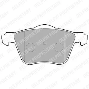 Комплект гальмівних колодок передн, VOLVO S60 I, S80 I, S80 II, V70 II, V70 III, XC70 I, XC70 II, XC90 I 1.6D-4.4 01.99-12.16 Delphi LP1787