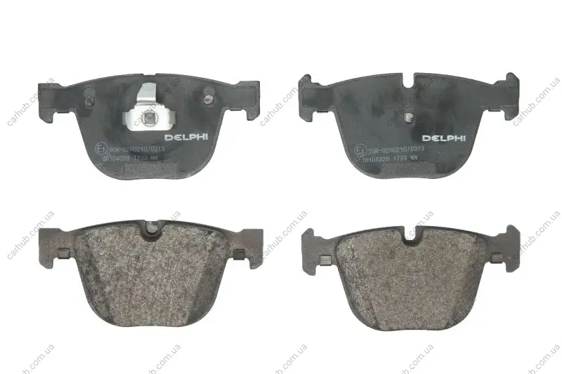 Комплект гальмівних колодок задн, BENTLEY ARNAGE, AZURE, AZURE II, BROOKLANDS, CONTINENTAL BMW 1 (E82), 3 (E90), 3 (E92), 3 (E93), 5 (E60), 5 (E61), 6 (E63), 6 (E64), 7 (E65, E66 2.0-6.8 10.91- Delphi LP1793 (фото 1)