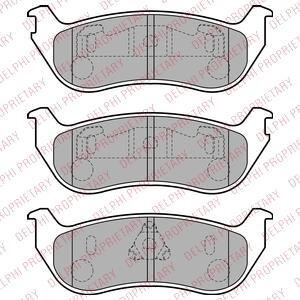 Комплект гальмівних колодок задн, JEEP CHEROKEE, WRANGLER II 2.4-4.0 08.96-01.08 Delphi LP1859