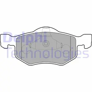 Комплект гальмівних колодок передн, FORD MAVERICK FORD USA ESCAPE MAZDA TRIBUTE 2.0/2.3/3.0 03.00- Delphi LP1900 (фото 1)