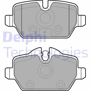 Комплект гальмівних колодок задн, BMW 1 (E81), 1 (E87), 3 (E90), 3 (E92) 1.6/2.0/2.0D 06.04-06.13 Delphi LP1924