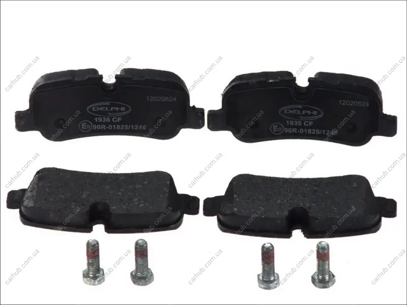 Комплект гальмівних колодок задн, LAND ROVER DISCOVERY III, DISCOVERY IV, RANGE ROVER III, RANGE ROVER SPORT I 2.7D-5.0 03.02-12.18 Delphi LP1936 (фото 1)