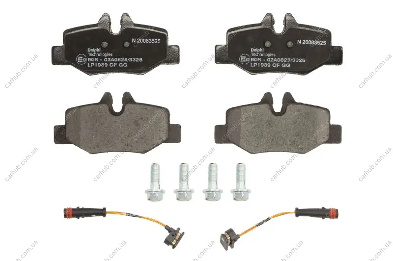 Комплект гальмівних колодок задн, MERCEDES VIANO (W639), VITO / MIXTO (W639), VITO (W639) 2.1D-Electric 09.03- Delphi LP1939 (фото 1)