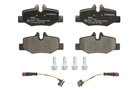 Комплект гальмівних колодок задн, MERCEDES VIANO (W639), VITO / MIXTO (W639), VITO (W639) 2.1D-Electric 09.03- Delphi LP1939