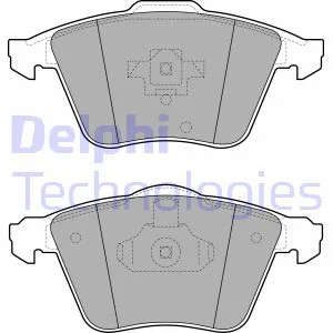 Комплект гальмівних колодок передн, VOLVO C30, C70 II, S40 II, V40, V50 CADILLAC BLS FORD FOCUS II OPEL SIGNUM, VECTRA C, VECTRA C GTS SAAB 9-3, 9-3X 1.5-2.8 08.03- Delphi LP1943