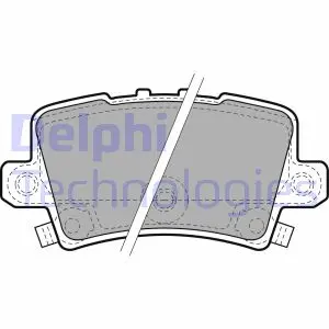 Комплект гальмівних колодок задн, HONDA CIVIC VIII 1.4-2.2D 09.05-12.12 Delphi LP1971 (фото 1)