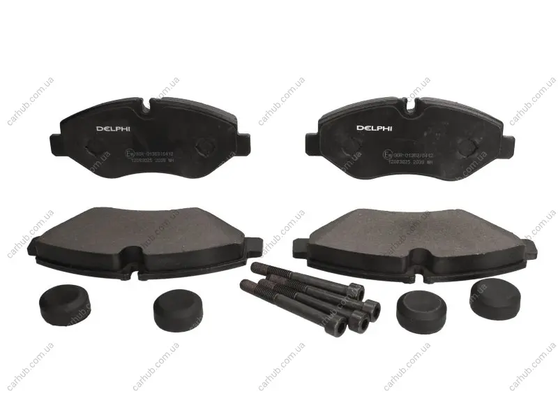 Комплект гальмівних колодок передн BREMBO IVECO DAILY III, DAILY IV, DAILY V, DAILY VI 550002E-F1CGL411C 05.99- Delphi LP2039 (фото 1)