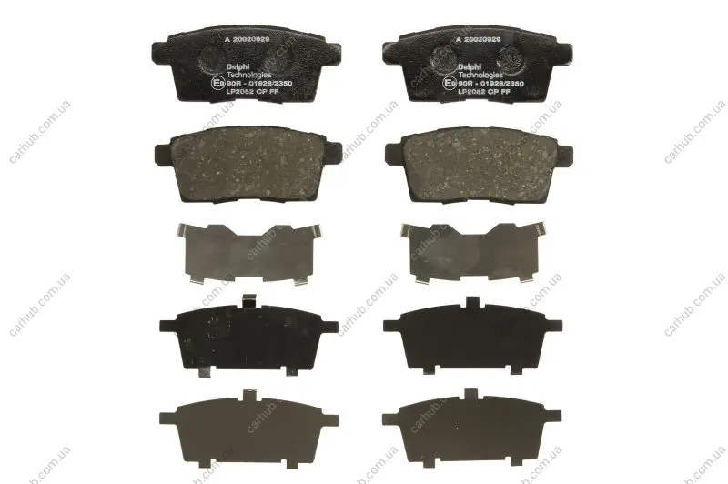 Комплект гальмівних колодок задн, FORD USA EDGE LINCOLN MKX MAZDA CX-7, CX-9 2.0-3.7 06.06- Delphi LP2052 (фото 1)