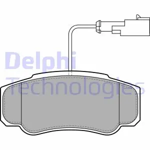 Комплект гальмівних колодок задн, NISSAN CABSTAR, NT400 CABSTAR RVI MAXITY 2.5D/3.0D 09.06- Delphi LP2054 (фото 1)