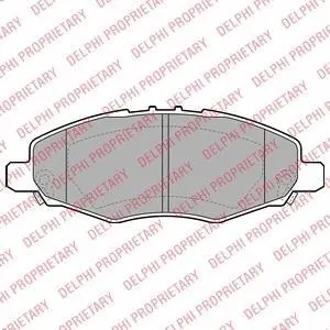 Комплект гальмівних колодок передн, TOYOTA HILUX VI, HILUX VII 2.5D/3.0D 11.01-09.15 Delphi LP2059 (фото 1)