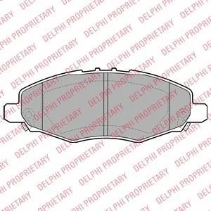 Комплект гальмівних колодок передн, TOYOTA HILUX VI, HILUX VII 2.5D/3.0D 11.01-09.15 Delphi LP2059