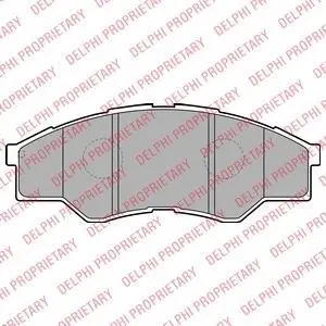 Комплект гальмівних колодок передн, TOYOTA HILUX VII 2.5D/3.0D 03.05-09.15 Delphi LP2060 (фото 1)