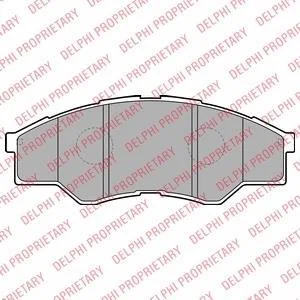 Комплект гальмівних колодок передн, TOYOTA HILUX VII 2.5D/3.0D 03.05-09.15 Delphi LP2060