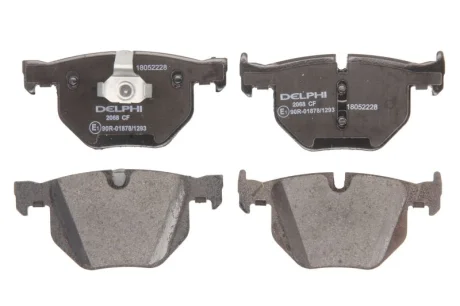 Комплект гальмівних колодок задн, BMW 3 (E90), 3 (E92), 3 (E93), X5 (E70), X5 (F15, F85), X6 (E71, E72), X6 (F16, F86) 2.0-4.8 03.06-07.19 Delphi LP2068