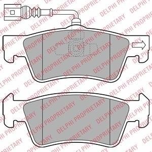 Колодки тормозные (задние) VW T5/Multivan V 03-15 (+датчик)) Delphi LP2087