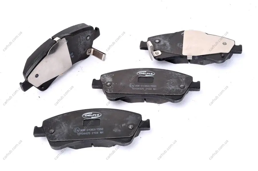 Комплект гальмівних колодок передн, TOYOTA AURIS, AVENSIS, COROLLA, VERSO 1.4-2.2D 05.97-10.18 Delphi LP2104 (фото 1)