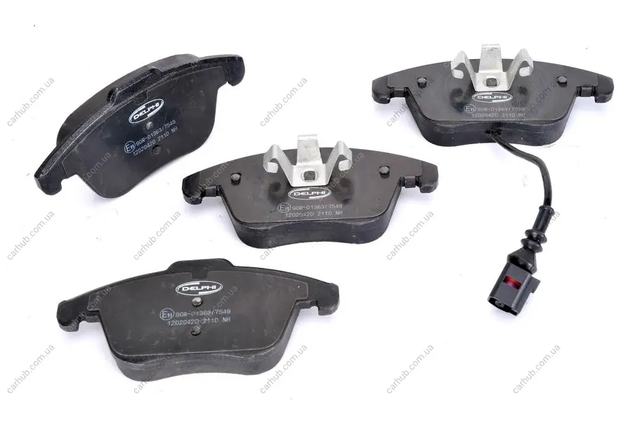 Комплект гальмівних колодок передн, AUDI Q3 SEAT ALHAMBRA VW PASSAT B7, SHARAN, TIGUAN 1.4-2.5 09.07-12.22 Delphi LP2110 (фото 1)