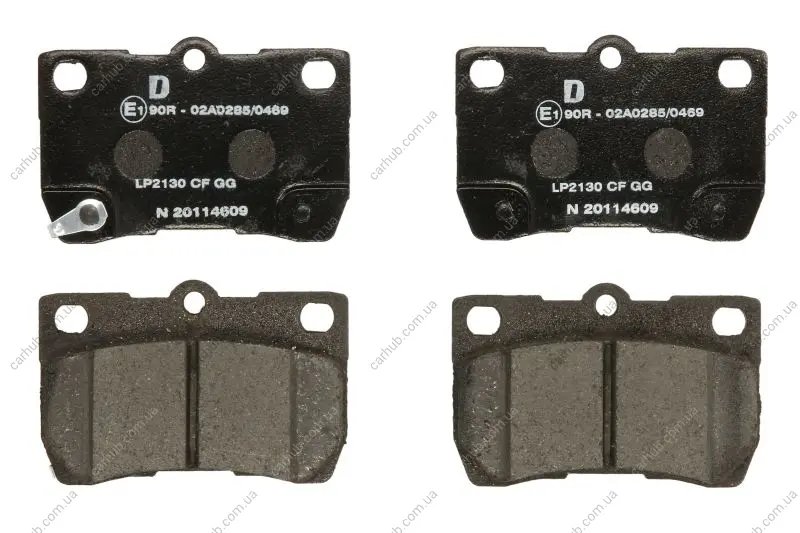 Комплект гальмівних колодок задн, LEXUS GS, IS C, IS II, IS III TOYOTA CROWN, MARK X I, MARK X II 2.2D-4.6 09.03- Delphi LP2130 (фото 1)